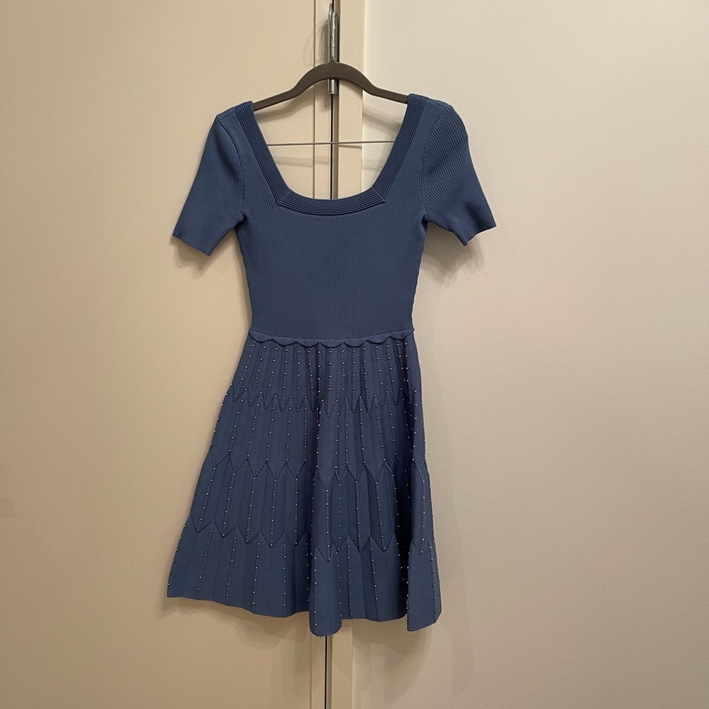 Sandro Flyn Embellished Knitted Mini Dress PXS